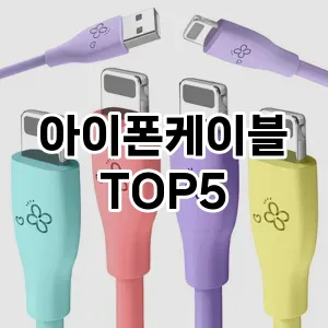 [강력추천]아이폰케이블 추천 순위 구매가이드 TOP5 후기